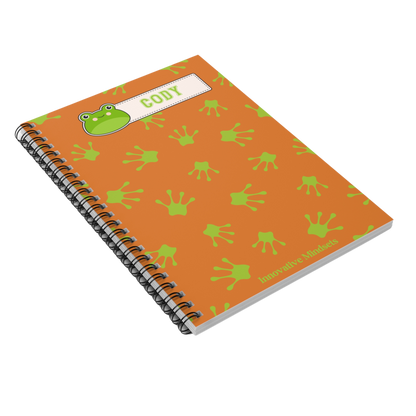 Personalized Frog Notebook for Kids