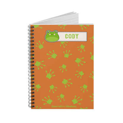 Personalized Frog Notebook for Kids
