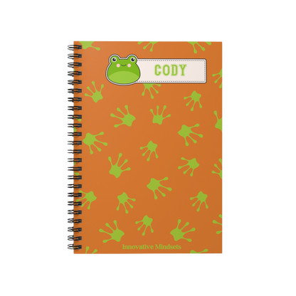 Personalized Frog Notebook for Kids