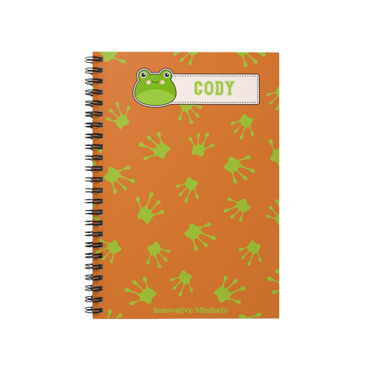 Personalized Frog Notebook for Kids