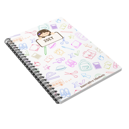 Personalized School-Girl Notebook for Kids
