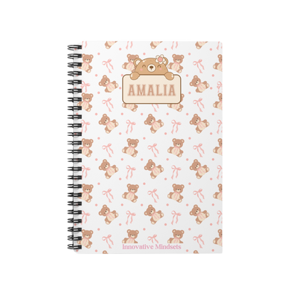Personalized Teddy Bear Notebook for Kids
