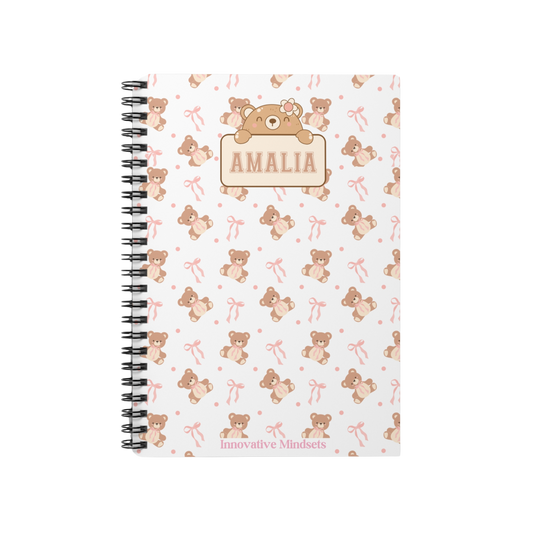 Personalized Teddy Bear Notebook for Kids