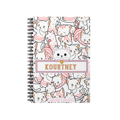 Personalized Kitty Cat Notebook for Kids