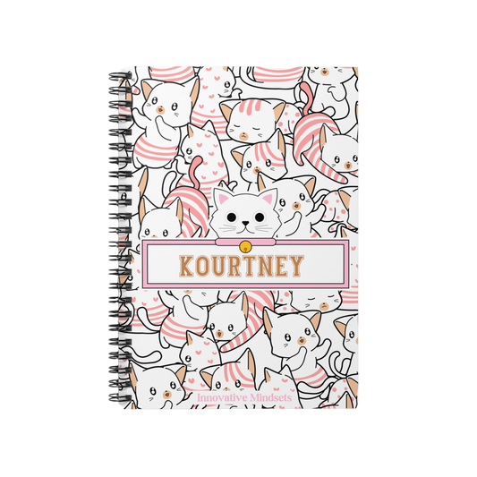 Personalized Kitty Cat Notebook for Kids