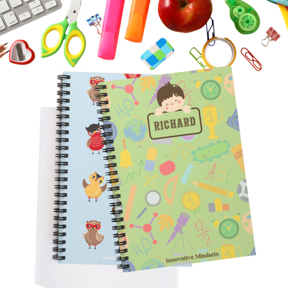 Personalized School Boy Notebook for Kids