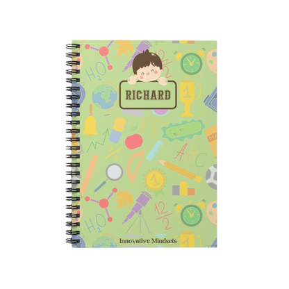 Personalized School Boy Notebook for Kids