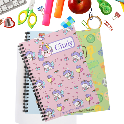 Personalized Unicorn Notebook for Kids