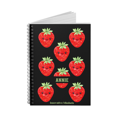 Personalized Strawberry Fruit Notebook for Kids