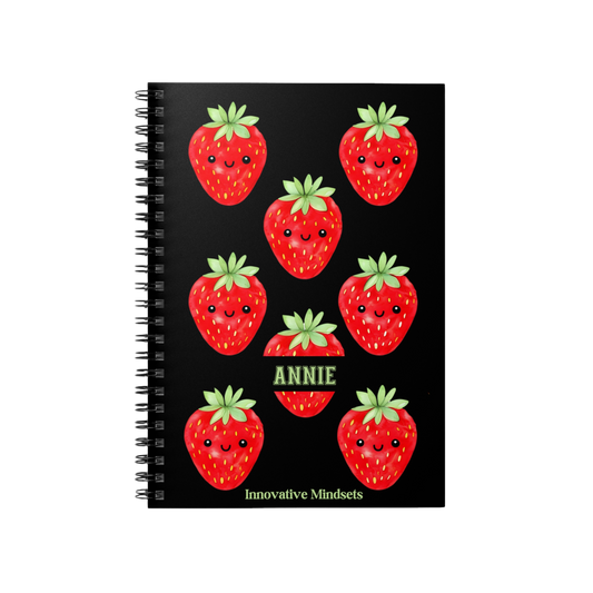 Personalized Strawberry Fruit Notebook for Kids