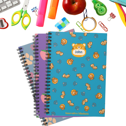 Personalized Lion Notebook for Kids