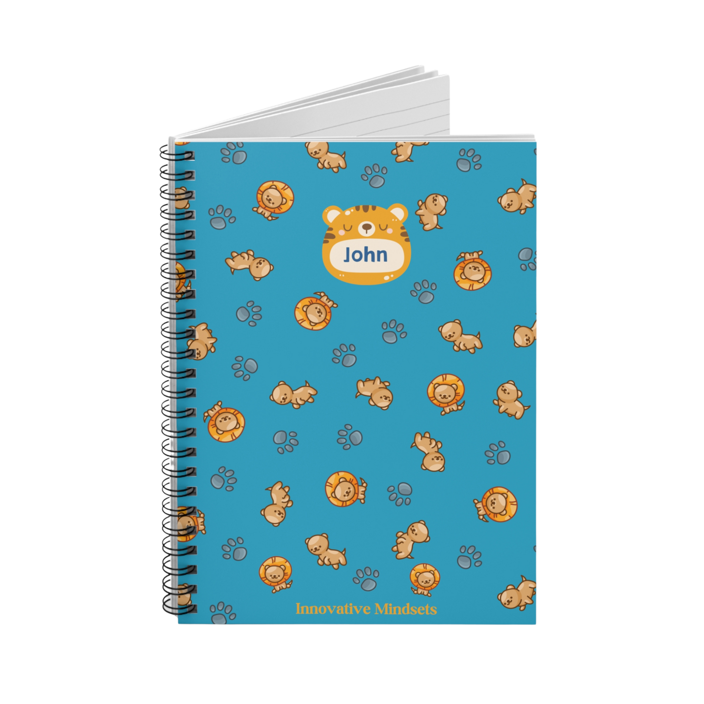 Personalized Lion Notebook for Kids