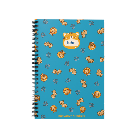Personalized Lion Notebook for Kids