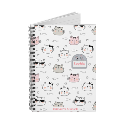 Personalized Fun Kitty Cat Notebook for Kids