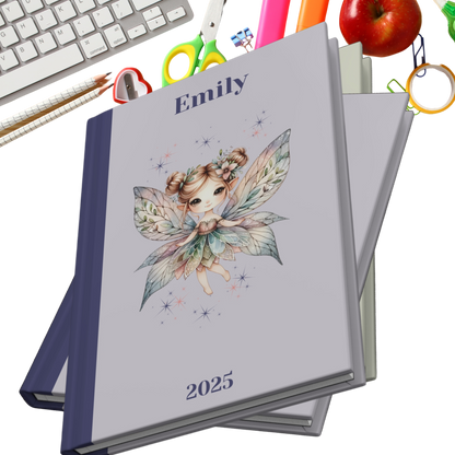 "Dream big,  the stars will guide you." 2025 Personalized Hardcover Fairy Journal