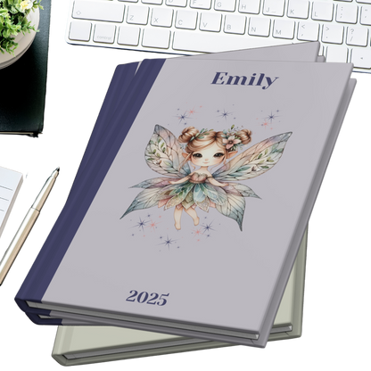 "Dream big,  the stars will guide you." 2025 Personalized Hardcover Fairy Journal