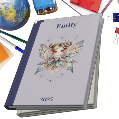"Dream big,  the stars will guide you." 2025 Personalized Hardcover Fairy Journal