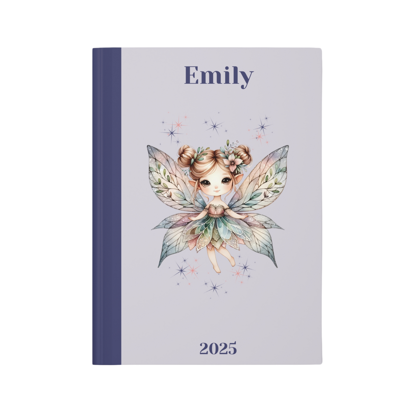 "Dream big,  the stars will guide you." 2025 Personalized Hardcover Fairy Journal