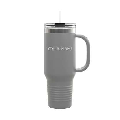 Personalized Insulated Tumbler – 40oz Stainless Steel Tumbler with Straw & Lid
