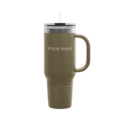 Personalized Insulated Tumbler – 40oz Stainless Steel Tumbler with Straw & Lid