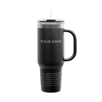 Personalized Insulated Tumbler – 40oz Stainless Steel Tumbler with Straw & Lid