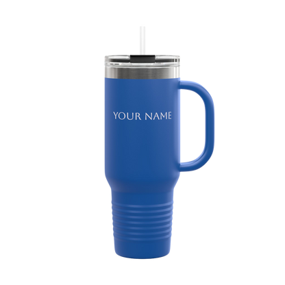 Personalized Insulated Tumbler – 40oz Stainless Steel Tumbler with Straw & Lid