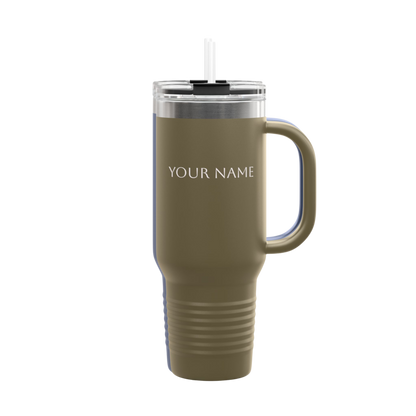 Personalized Insulated Tumbler – 40oz Stainless Steel Tumbler with Straw & Lid