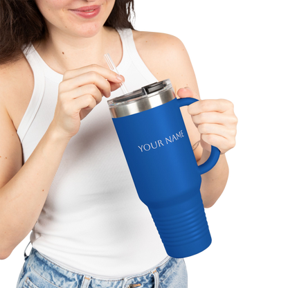 Personalized Insulated Tumbler – 40oz Stainless Steel Tumbler with Straw & Lid