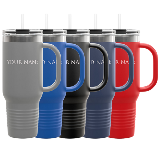 Personalized Insulated Tumbler – 40oz Stainless Steel Tumbler with Straw & Lid