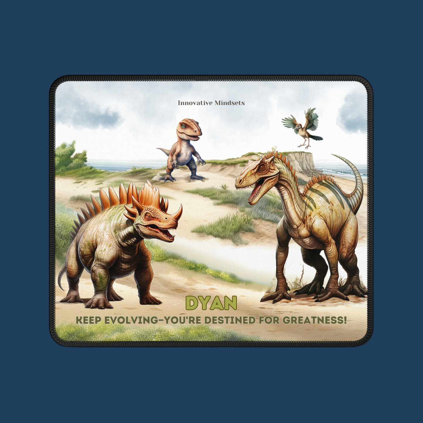 "Dino Greatness" Personalized Mouse Pad