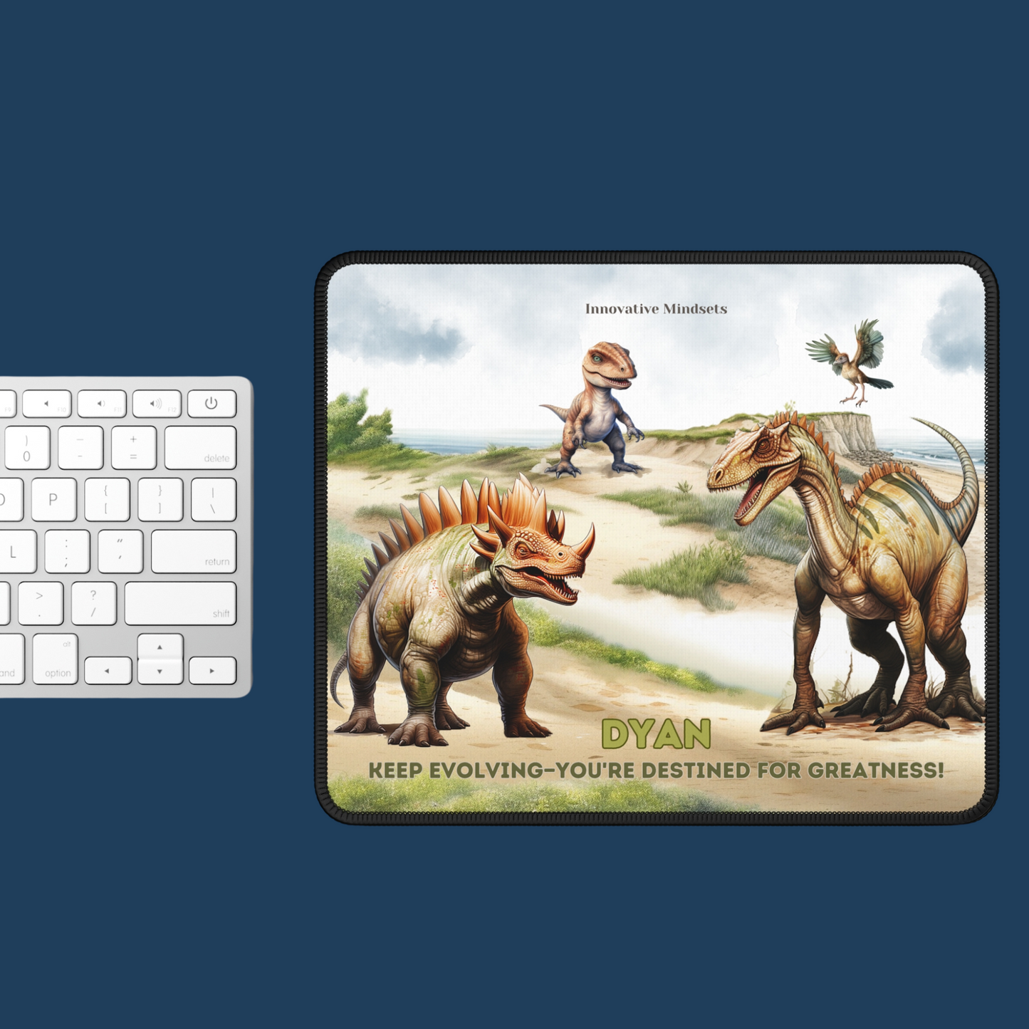 "Dino Greatness" Personalized Mouse Pad