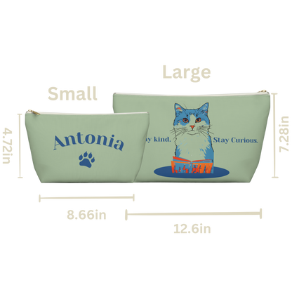 "Stay kind. Stay curious." Personalized Accessory Pouch