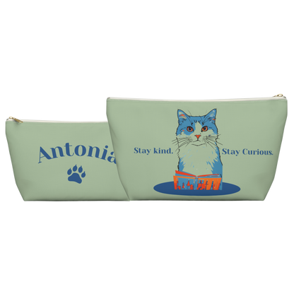 "Stay kind. Stay curious." Personalized Accessory Pouch