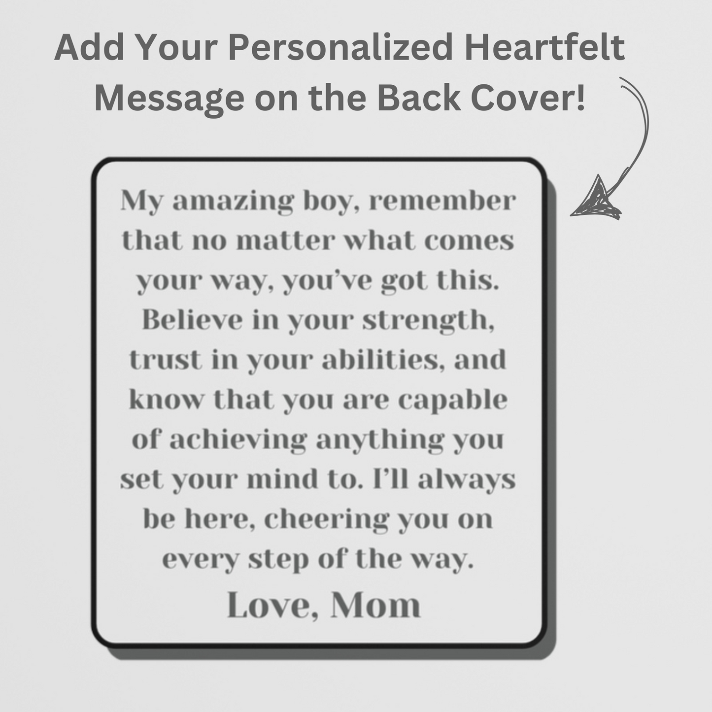 "You've got this." 2025 Personalized Name & Message Hardcover Dog Journal