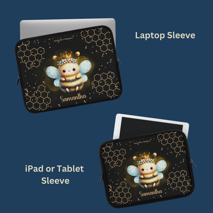 "Queen Bee" Personalized Laptop & iPad Sleeve