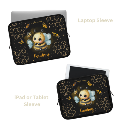 "Butterfly Bee" Personalized Laptop & iPad Sleeve