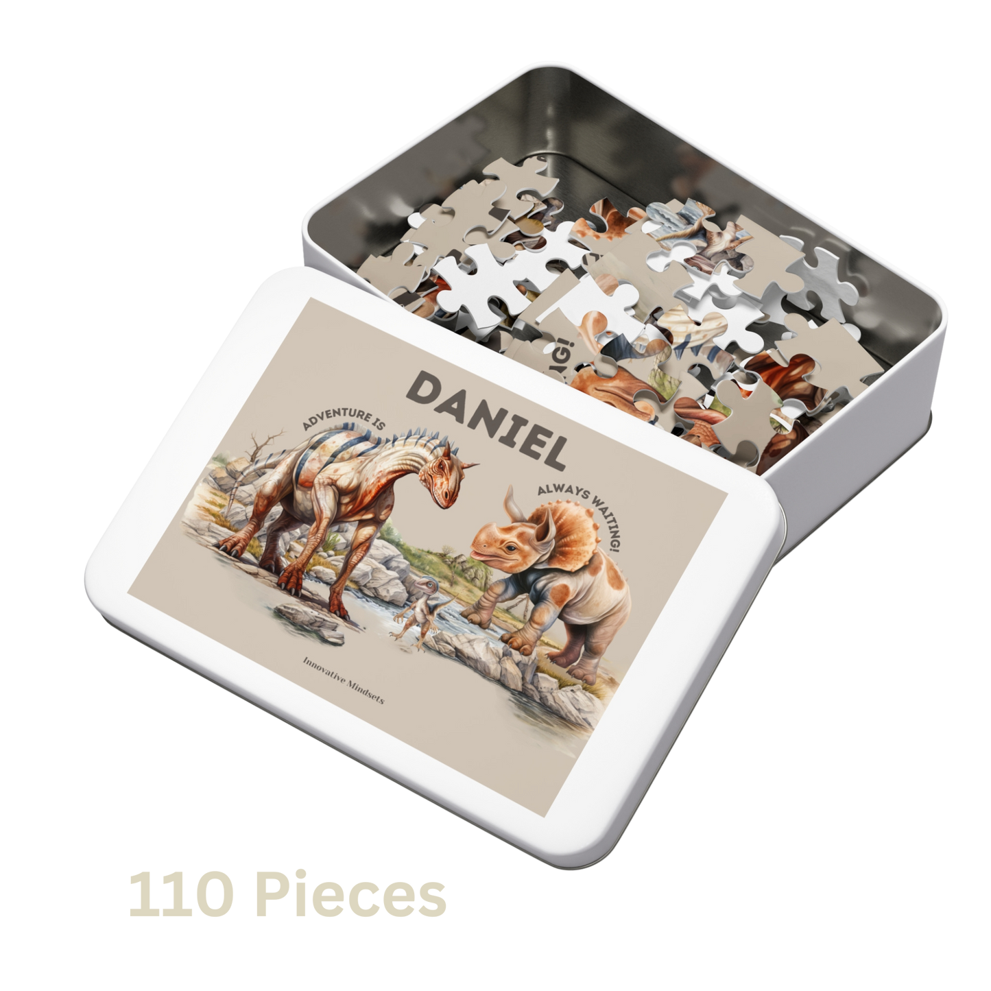 Personalized Dinosaur Adventure Jigsaw Puzzle