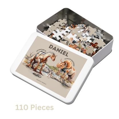 Personalized Dinosaur Adventure Jigsaw Puzzle