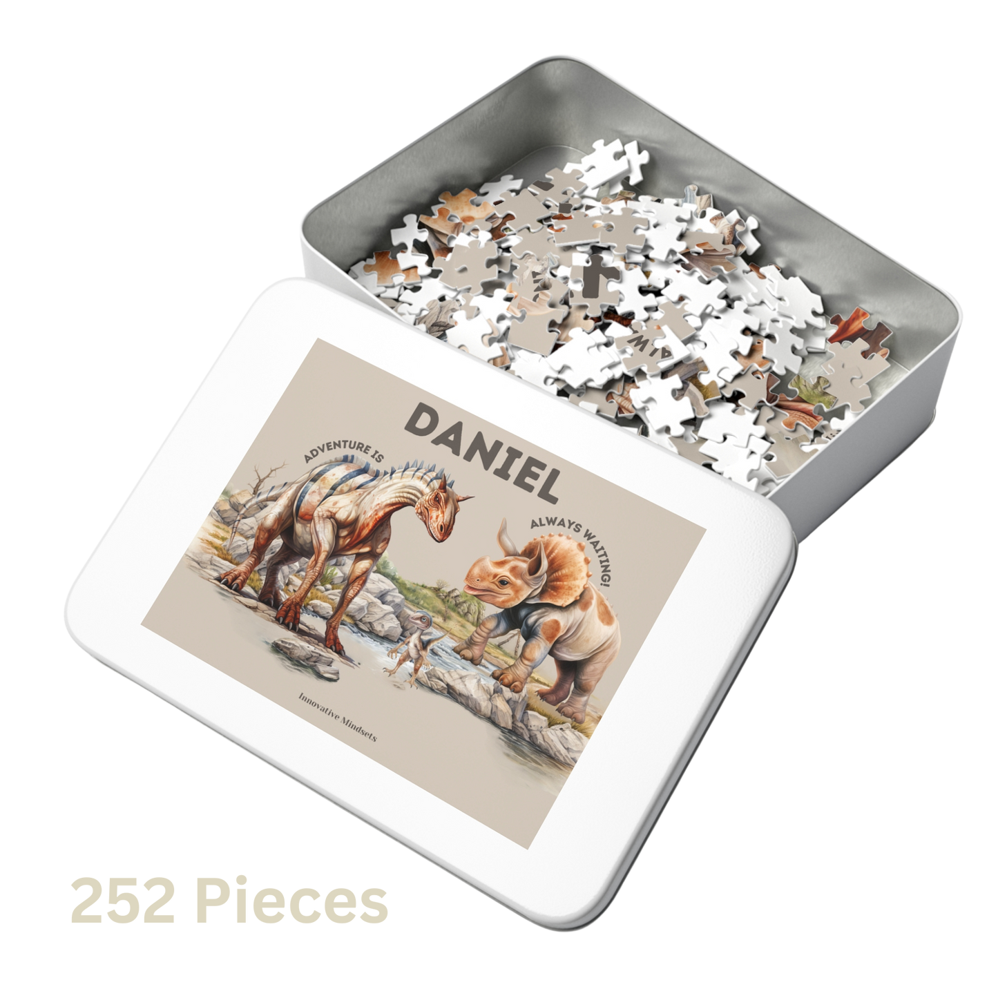 Personalized Dinosaur Adventure Jigsaw Puzzle