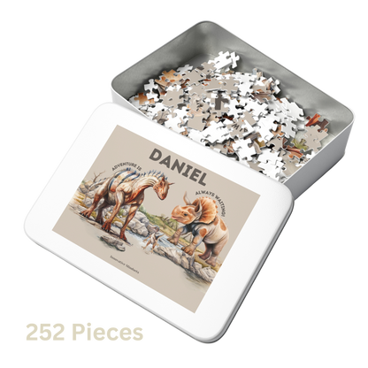 Personalized Dinosaur Adventure Jigsaw Puzzle