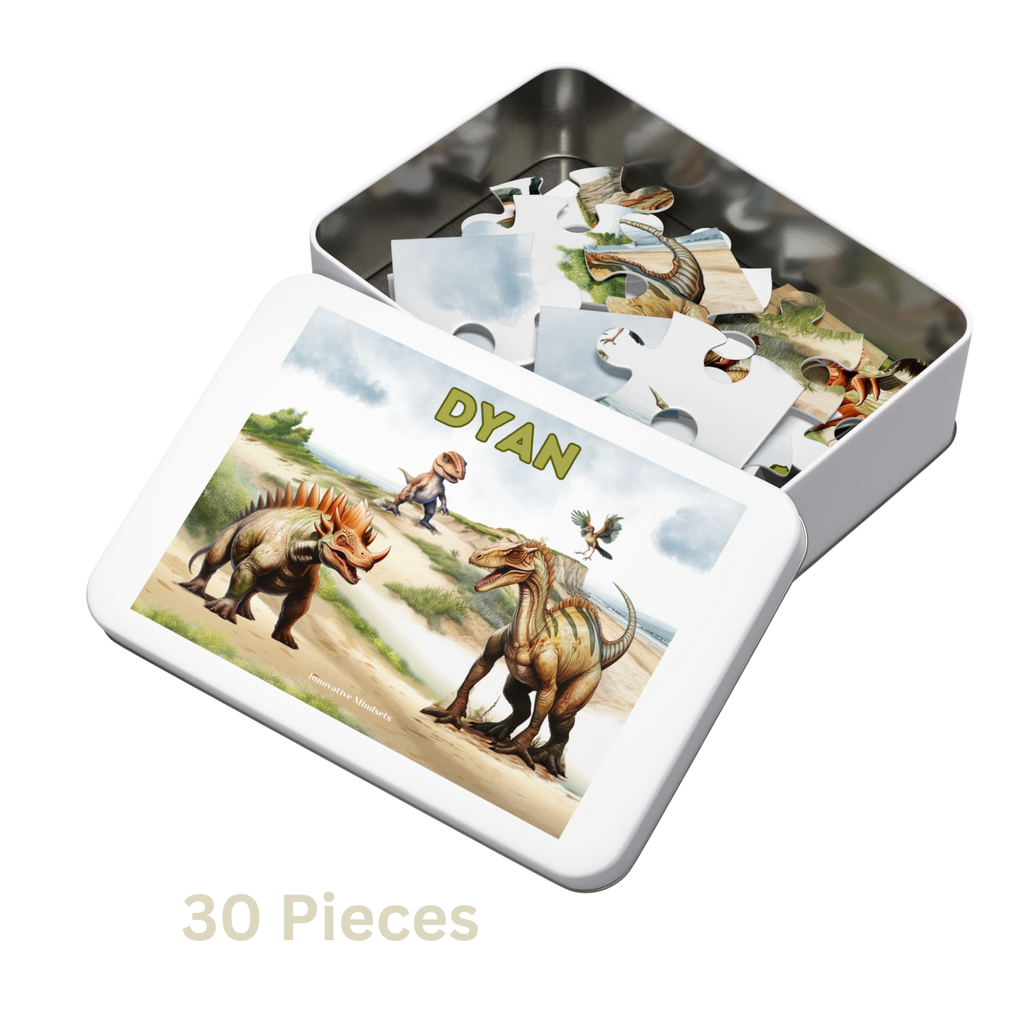 Personalized "Dinosaur Greatness" Jigsaw Puzzle