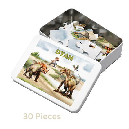 Personalized "Dinosaur Greatness" Jigsaw Puzzle