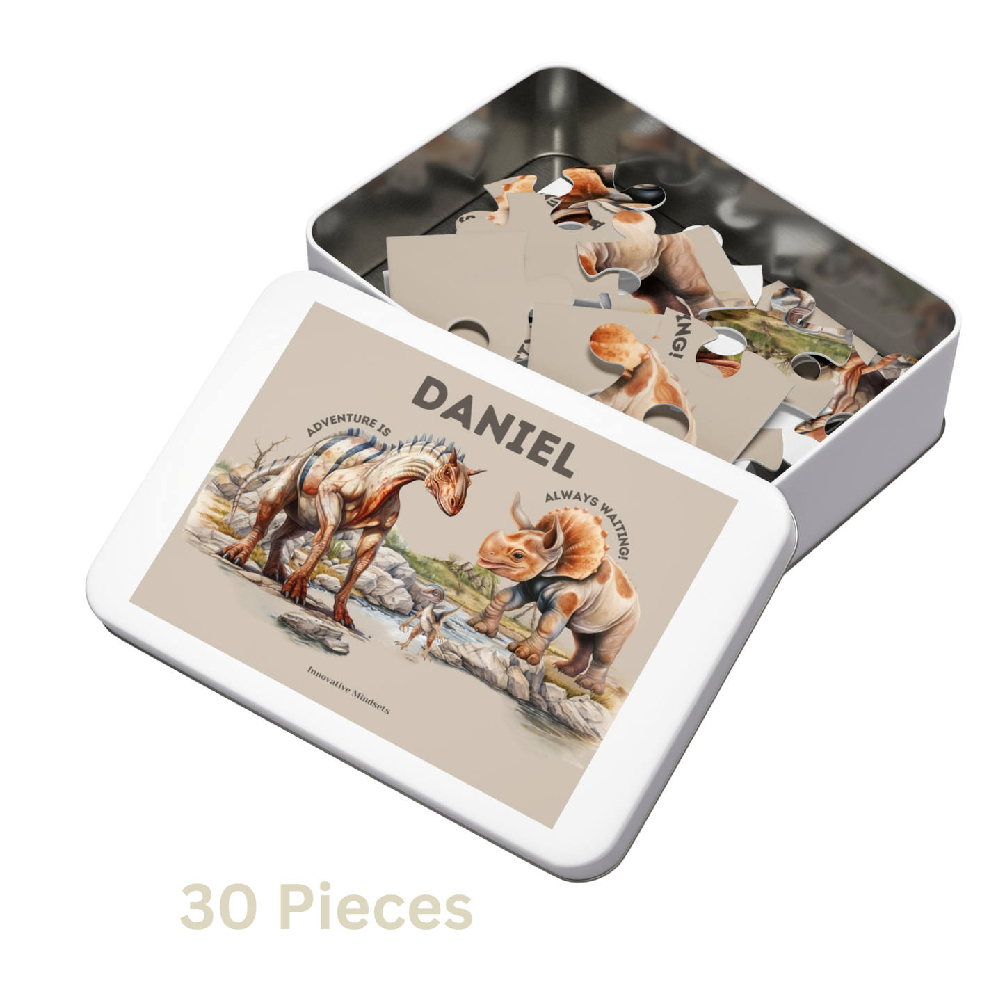 Personalized Dinosaur Adventure Jigsaw Puzzle