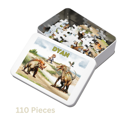 Personalized "Dinosaur Greatness" Jigsaw Puzzle