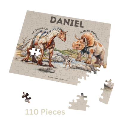 Personalized Dinosaur Adventure Jigsaw Puzzle