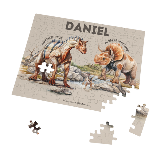 Personalized Dinosaur Adventure Jigsaw Puzzle
