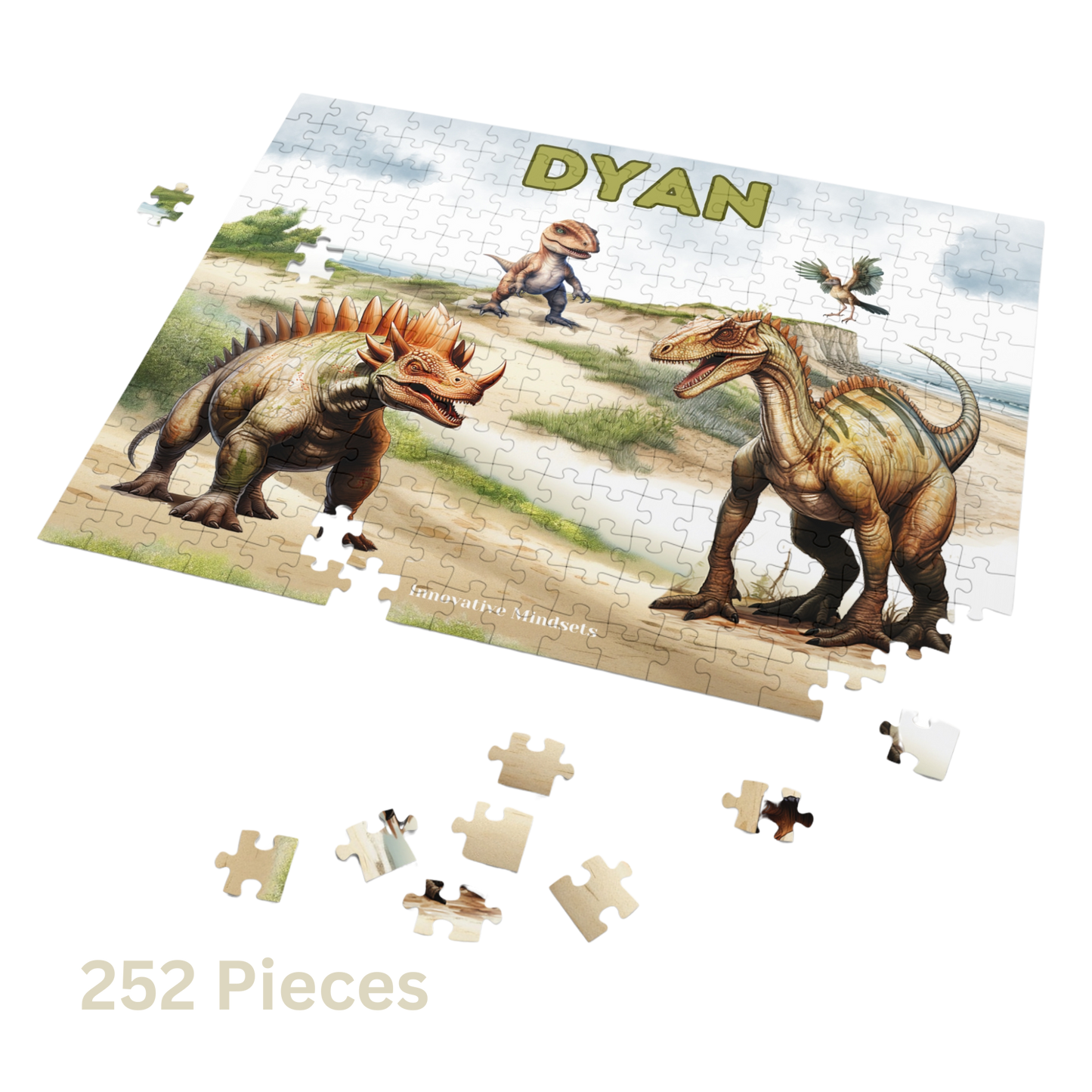Personalized "Dinosaur Greatness" Jigsaw Puzzle
