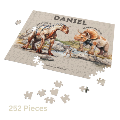 Personalized Dinosaur Adventure Jigsaw Puzzle