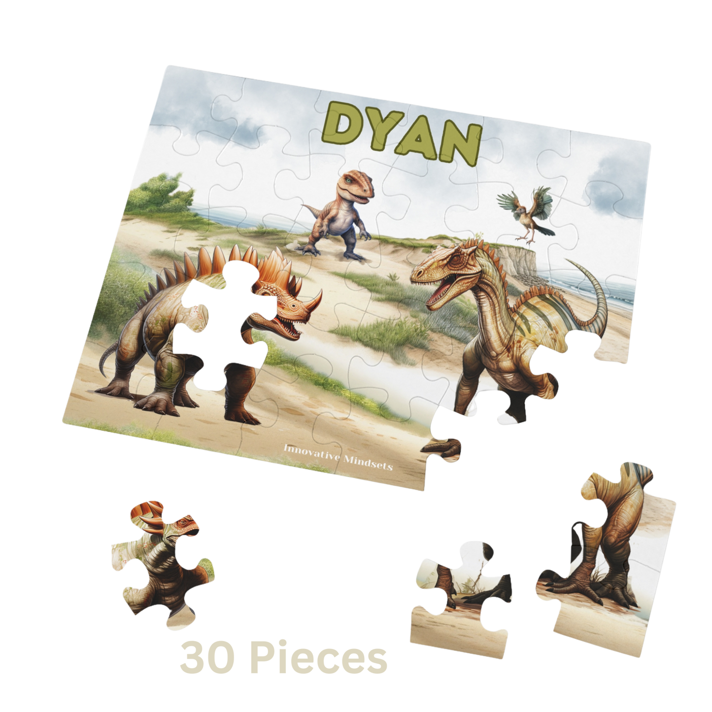 Personalized "Dinosaur Greatness" Jigsaw Puzzle