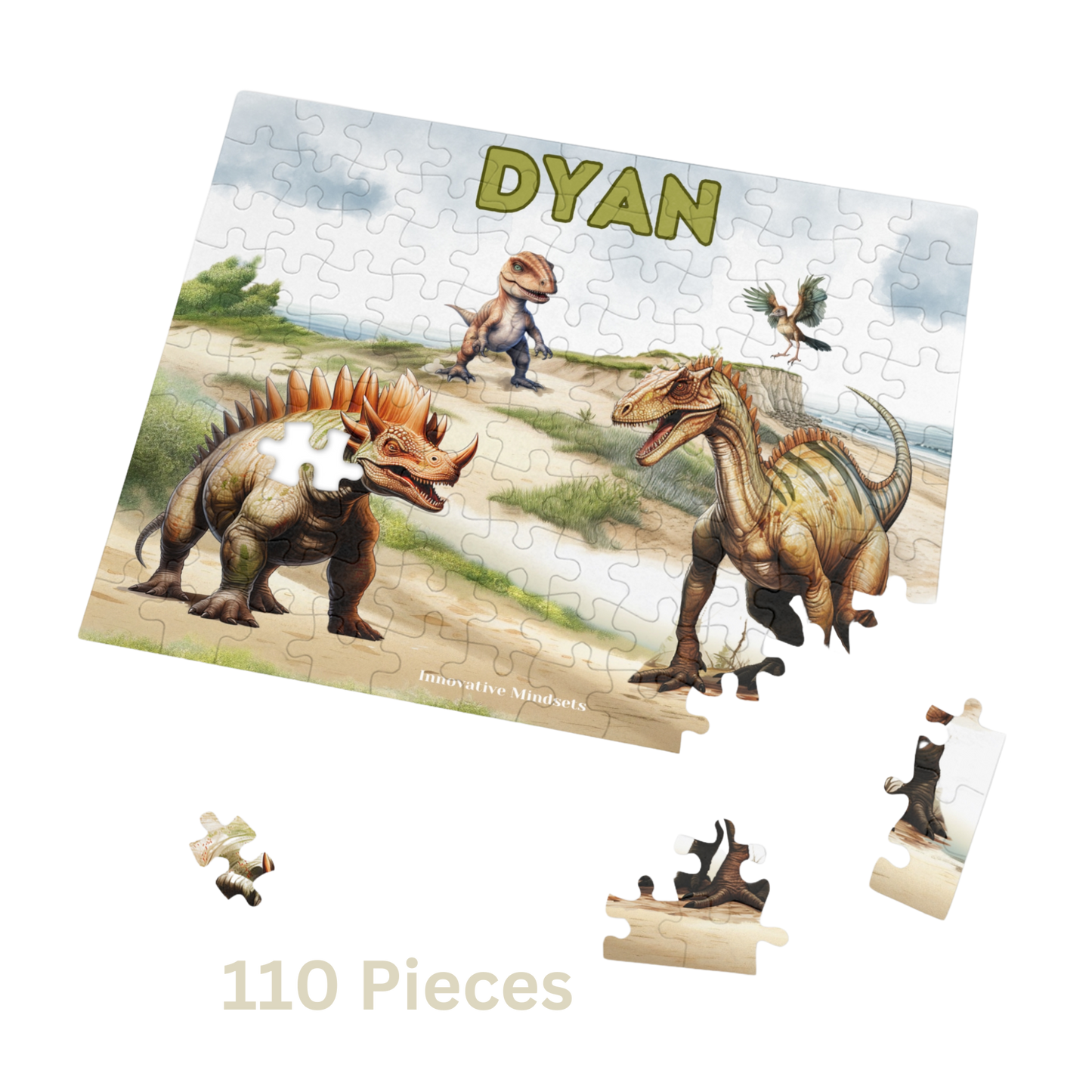 Personalized "Dinosaur Greatness" Jigsaw Puzzle